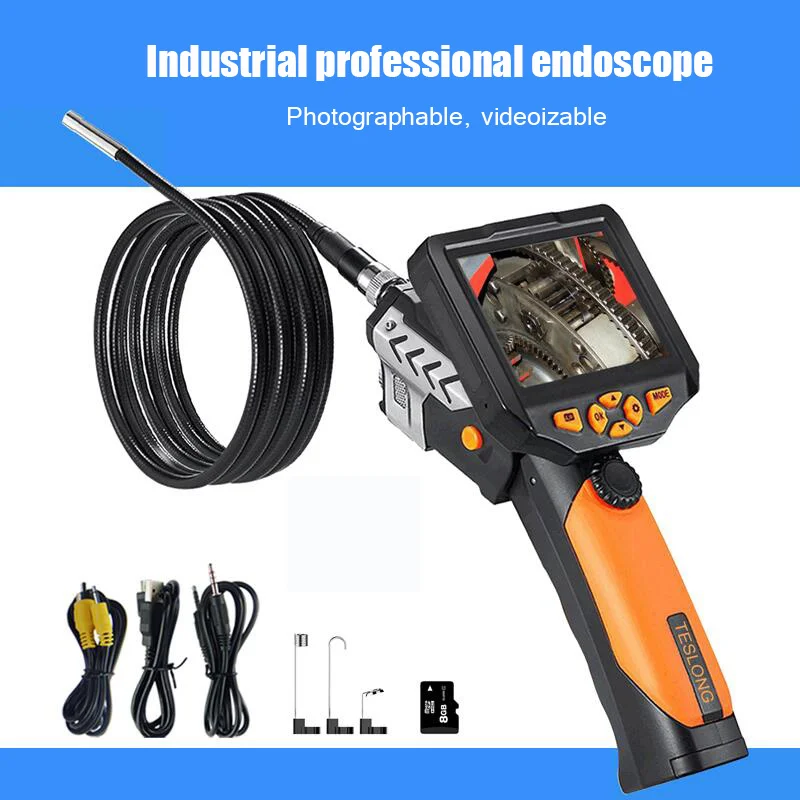 Car Maintenance Pipeline Industrial Endoscope HD Camera Auto Repair Detection 7.6mm Waterproof Probe