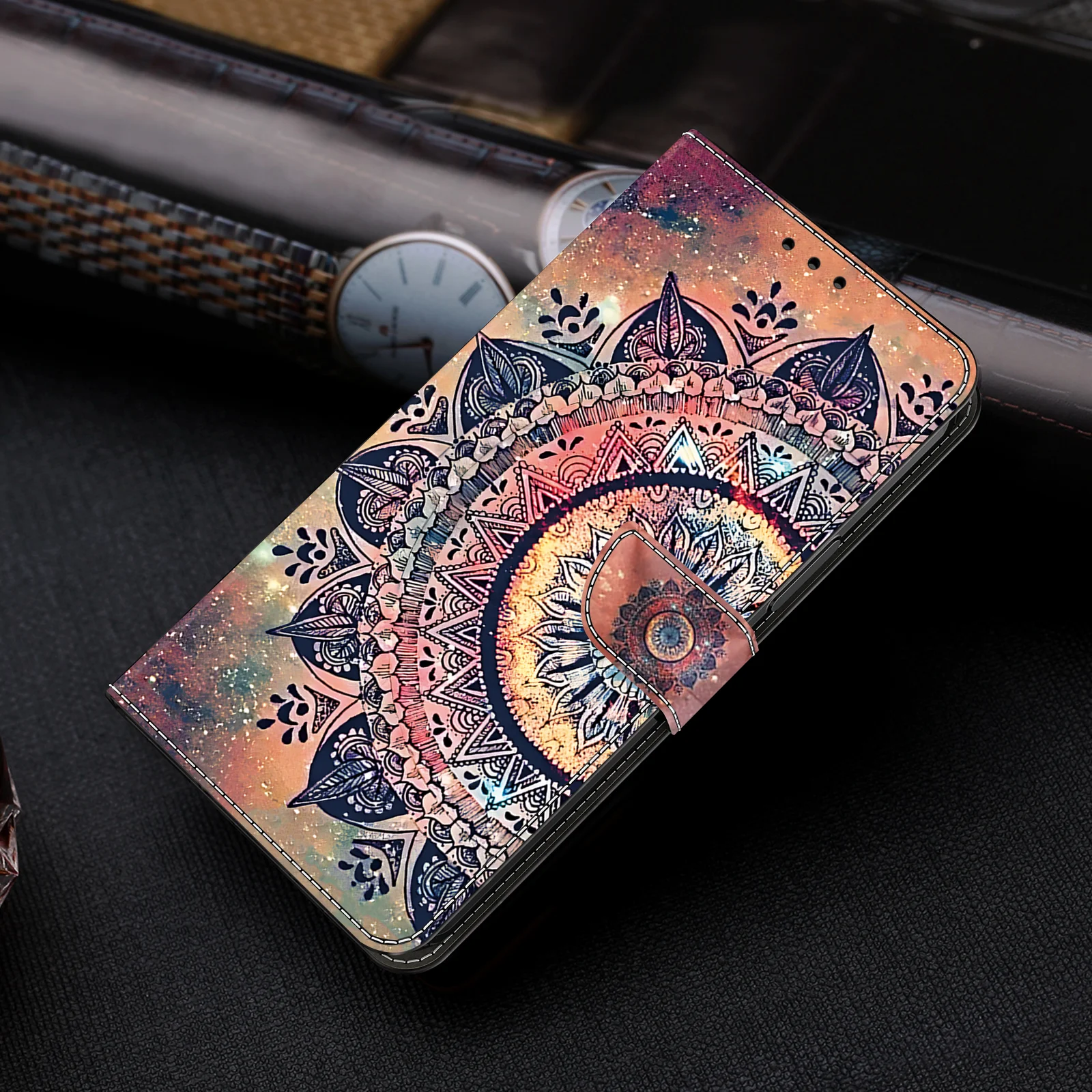 3D Magnetische Flip Leder Brieftasche Fall Für iPhone 17 16 15 14 13 12 11 X Xr Xs 8 7 6 6s Se2 Se3 2022/20 Mini Air Plus Pro Max – Detail 6