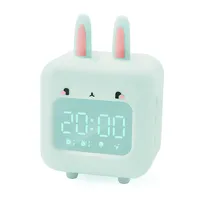 Kids Alarm Clock Cute Rabbit Digital Alarm Clock For Children Night Light Bedside Clock Sleep Trainer Support SD Card Kids Gifts