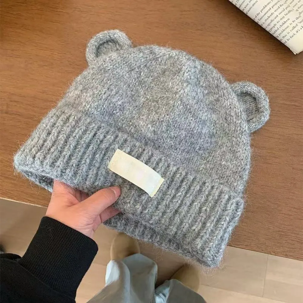 جديد الفراء محبوك غزل قبعة الأذن حماية يندبروف قبعة الدراجات مرونة الدافئة غطاء للأذنين قبعة الشتاء