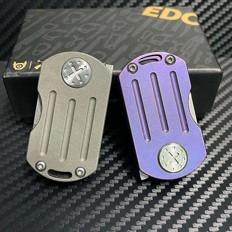 Titanium Alloy Folding Toys Edc Fingertip Portable Utility Fidget Keychain Adult Outdoor Camping Tool Metal Fidget Toys