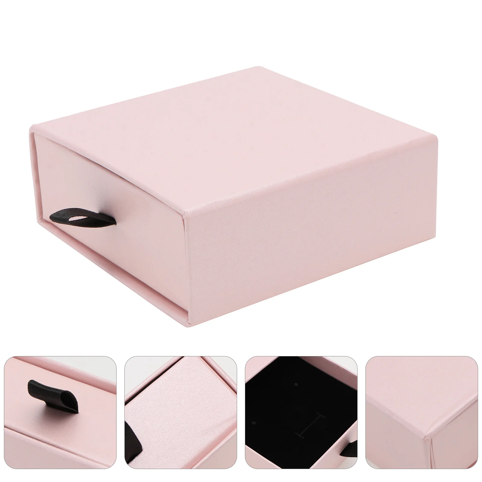 

5Pcs Jewelry Box Necklace Case Rectangle Compartments Cardboard Holder Travel Small Thick Material Environmental Protection