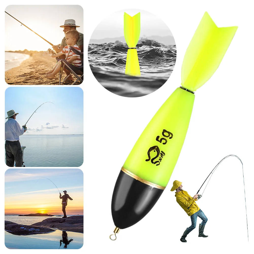 1-8 قطعة يطفو الصيد مضيئة الصيد اكسسوارات الصيد ليلة تعويم ليلة الصيد تضيء Bobbers لصيد الأسماك في البحر المحيط الصخري