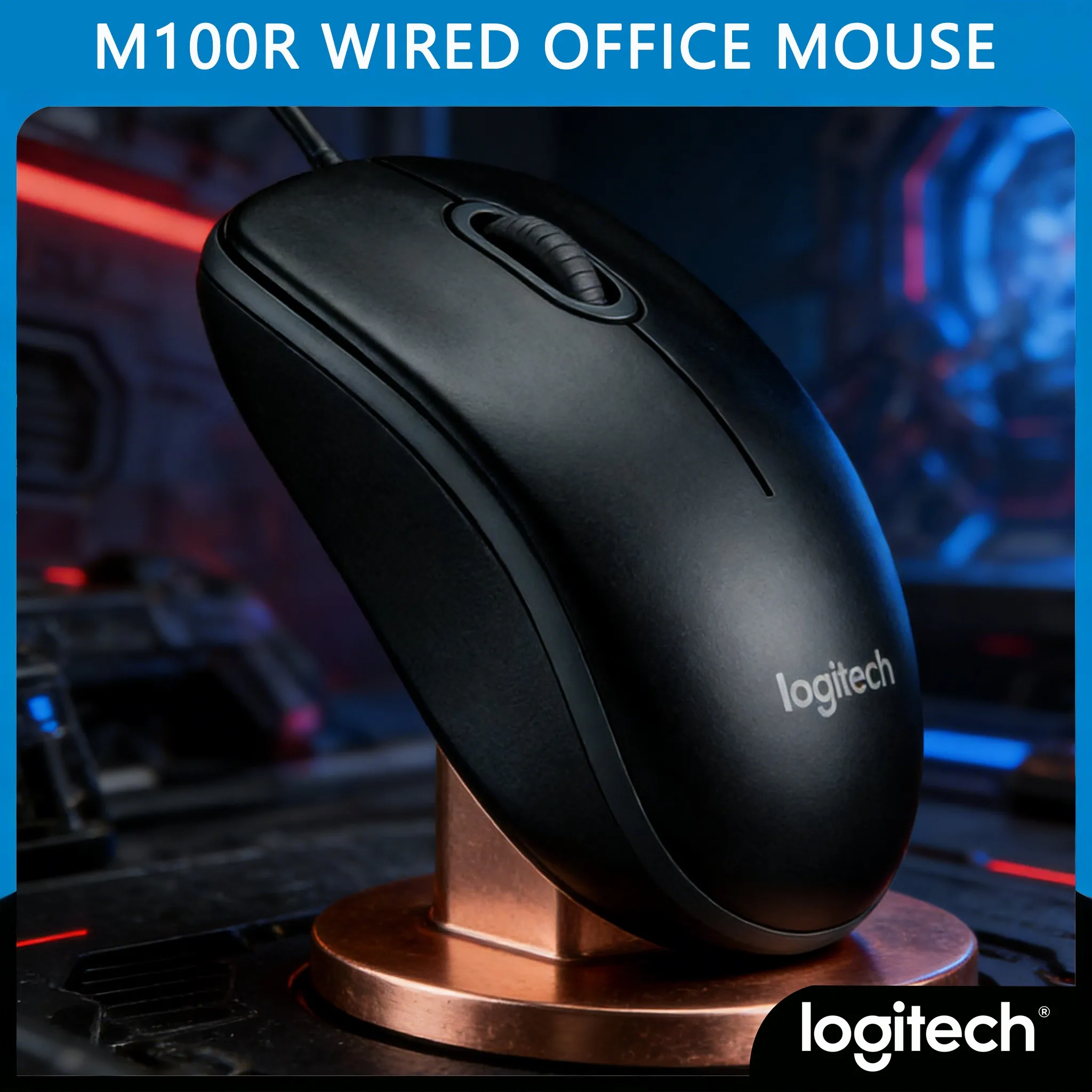 

Мышь M100R с увеличенным размером для снижения усталости рук при ежедневных задачах