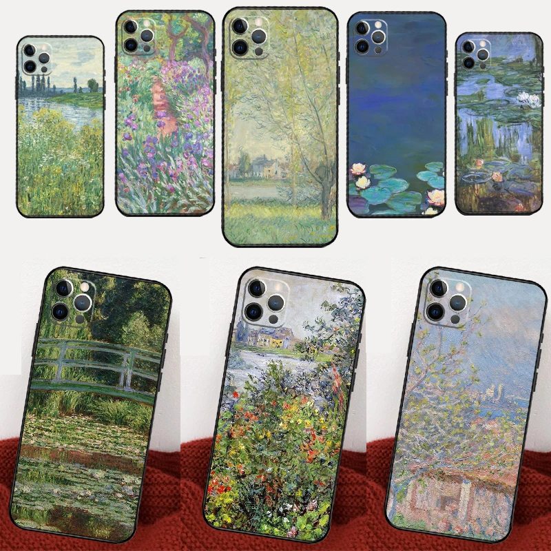 Claude Monet Phone Case For iPhone 16 15 13 11 12 14 Pro Max Mini XR X XS Max 6S Plus Cover