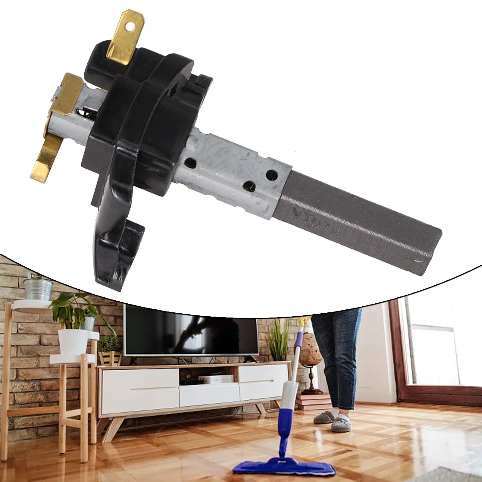 30mm Length Black & Gray Electric Motor Carbon Brush Replacement Vacuum Cleaner Electric Motor Carbon Brushes Accessories