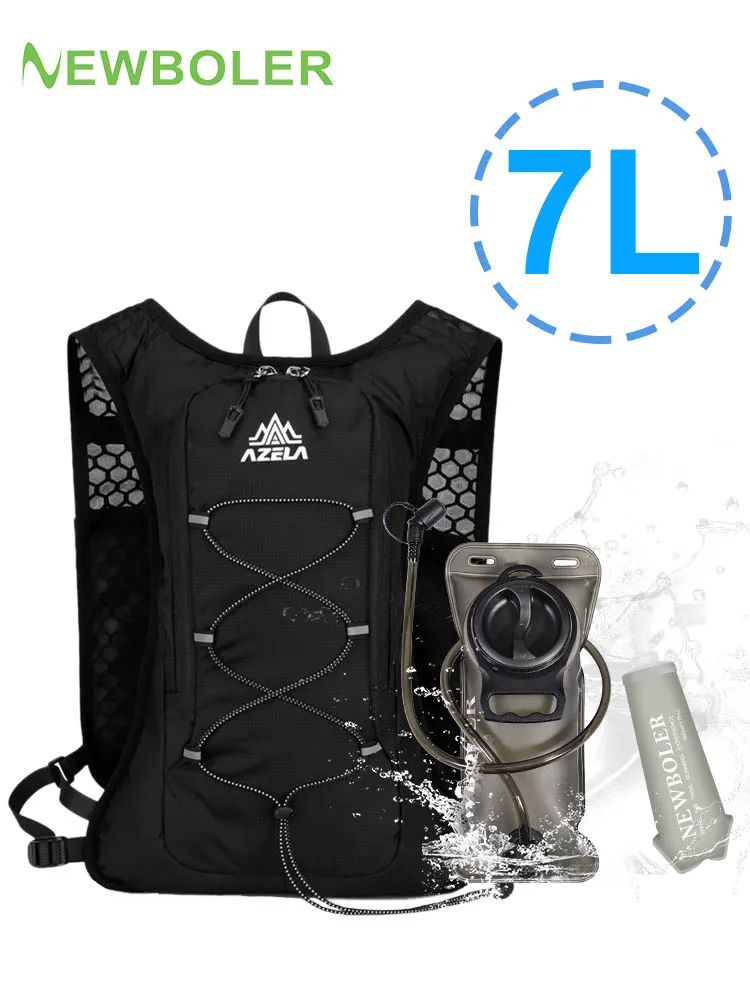 AliExpress NEWBOLER 7L Running Hydration Vest Backpack Men Women Outdoor Sport Bags Trail Marathon Jogging Hiking Backpack Option Water Bag Flask