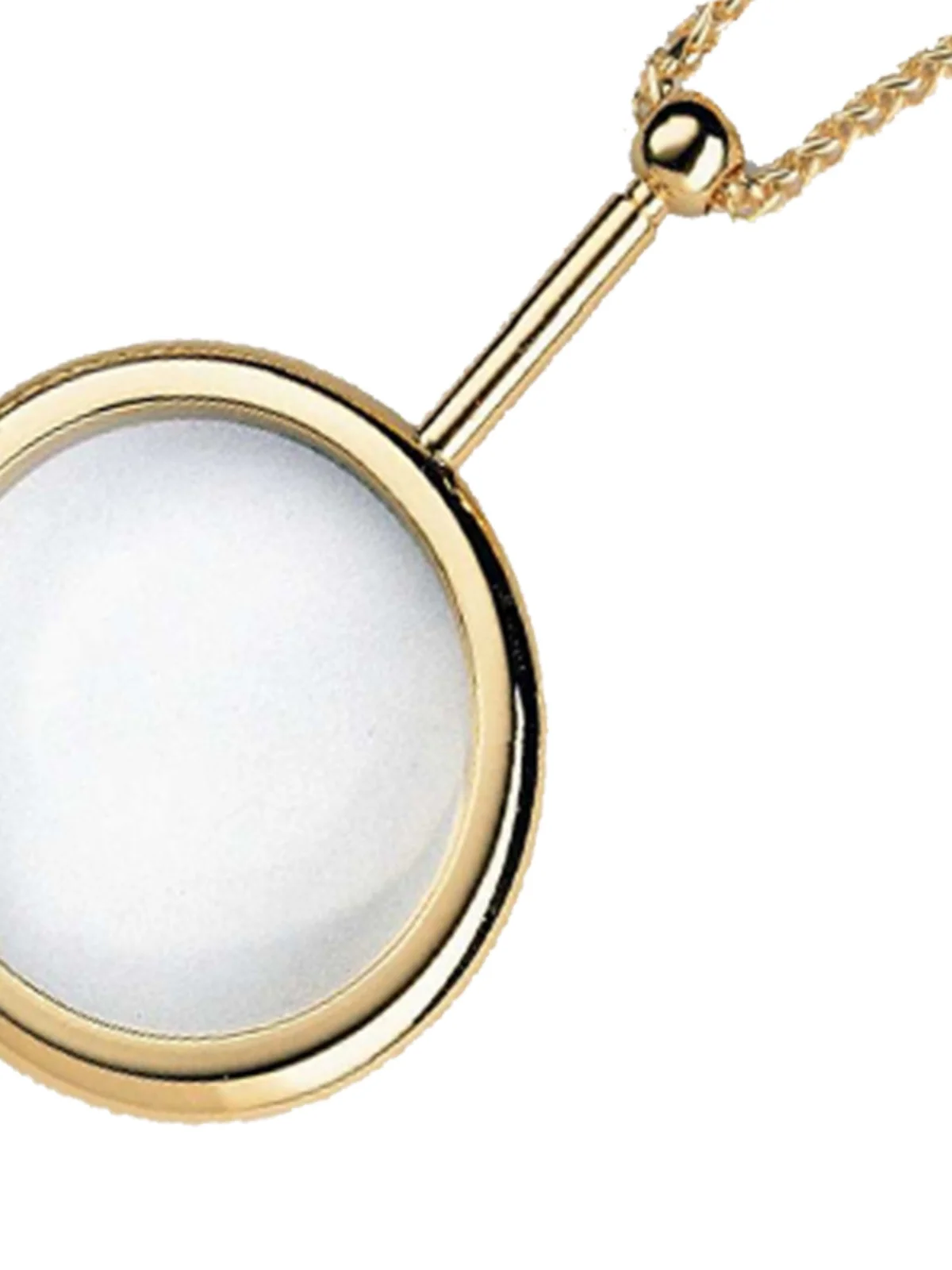 Necklace 3.5x Magnifying Glass Gold-plated 21361 Iron-plated 21362 To Send A Mother To A Wife