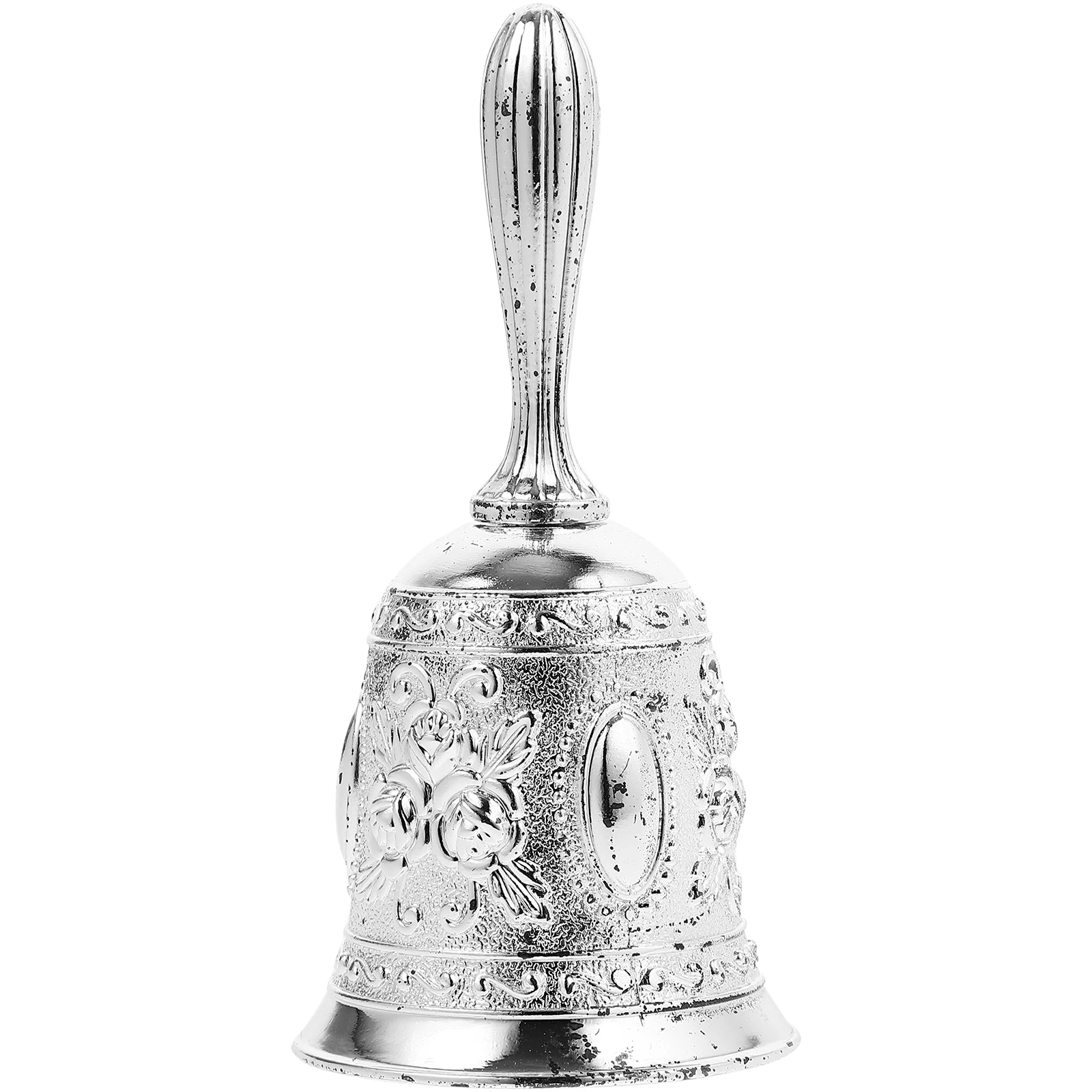

Metal H Silver Compact Desk Dinner Bell Restaurant Call Desktop Bell School Bells Service Kindergarten bells