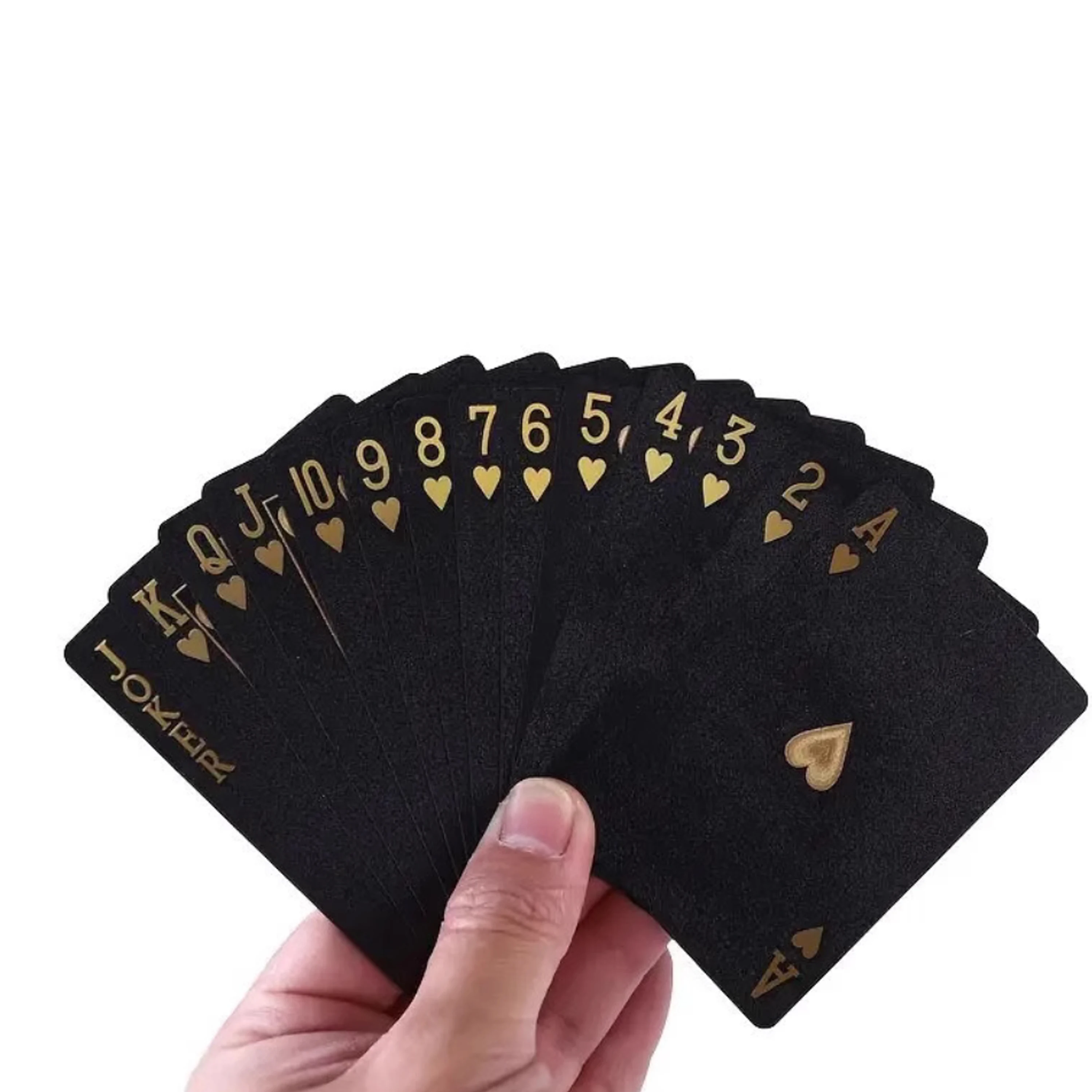 ポーカー PVC プラスチックポーカー防水クリエイティブリッチゴールドブラックパーカーカード抗折りたたみと耐摩耗性
