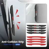 4PCS Car Door Anti-collision Sticker Rearview Mirror Bumper Strip For Audi Q5 Q3 Q7 R8 A3 A4L A5 A6L A8 A1 TT 8L A4 A5 A6