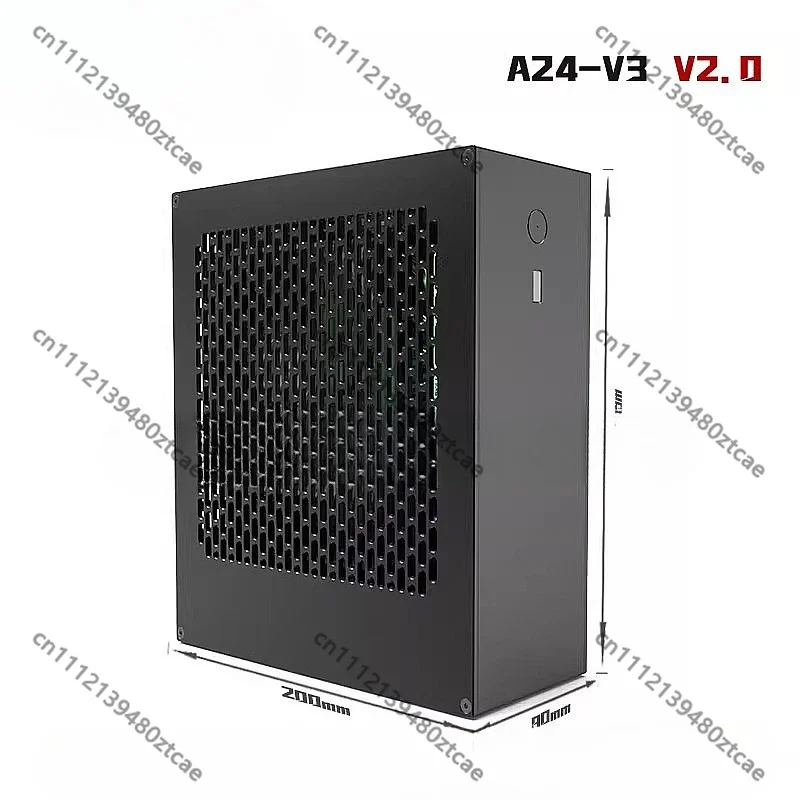 4L Mini ITX Case A24-V3 2.0, All Aluminum Alloy HTPC Chassis for Core iGPU, 1U Power Supply Compatible