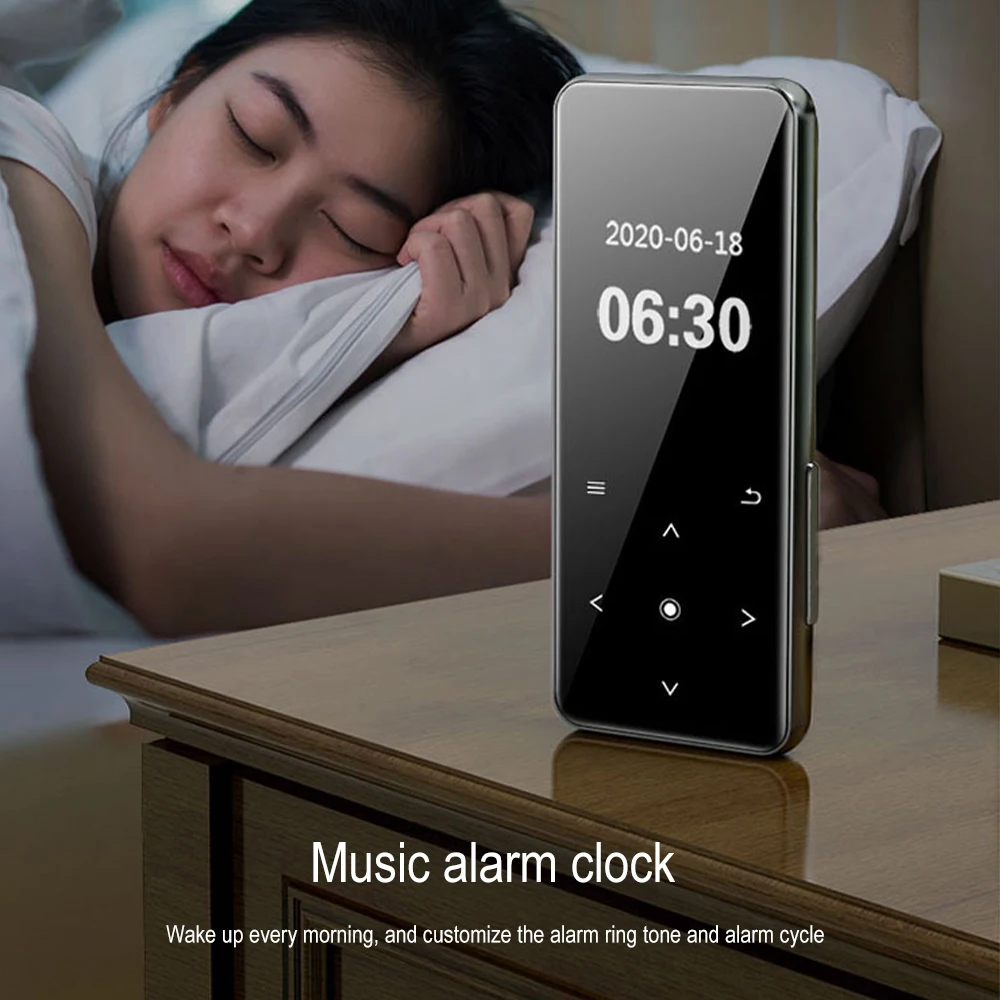 1.8-inch Screen Bluetooth5.0 Mp3 Player Touch Key Portable Audio Lossless Music Hifi Walkman FM/Ebook/Recorder/MP4 Video Player