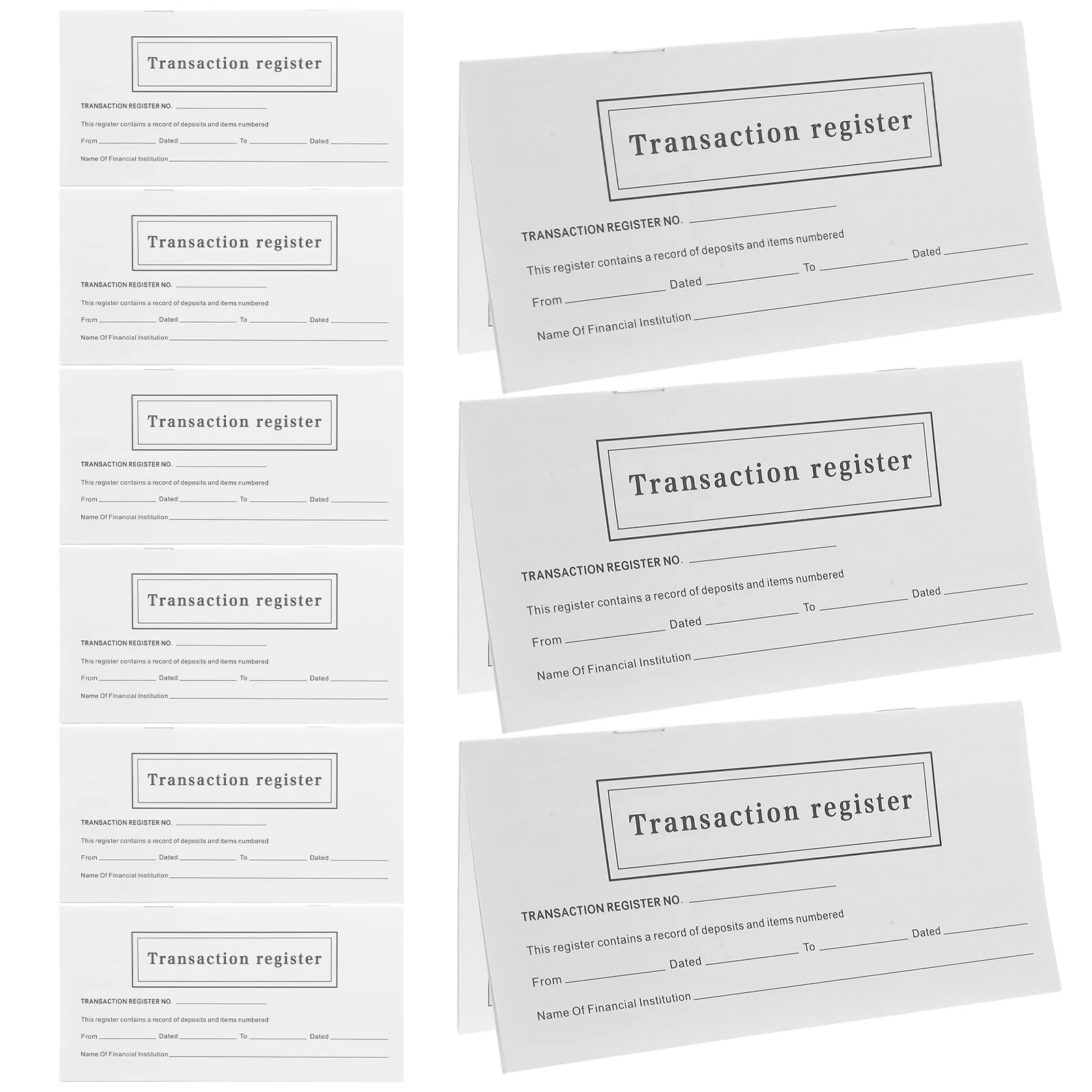 20 Pacotes de Cadernos de Cheques em Branco, Livros de Transações, Registros de Cheques para Rastreio Financeiro de Pequenos Negócios
