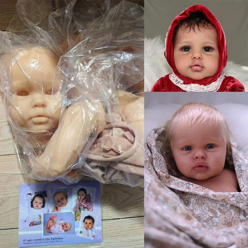 22inch Reborn Doll Kit Baby Ellie Lifelike Soft Touch Unpainted Unfinished DIY Doll Parts DIY Blank Kits Kit Molde Bebê Reborn