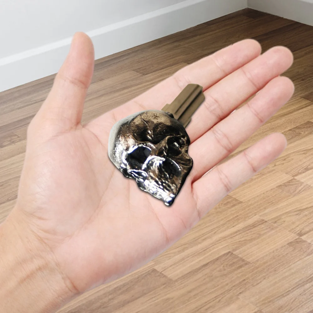 Metal Demon Skull Key Cover Decorative Key Accessory Universal Modified Key Cover Metal Demon Skull Key Cap for Motorcycle