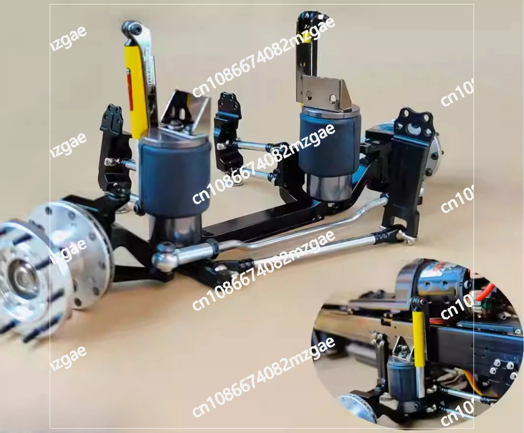 Steering Front Axle Shock Absorber Air Bag Air Suspension System for Upgrading And Retrofitting 1/14 RC Truck  Tractor Trailers