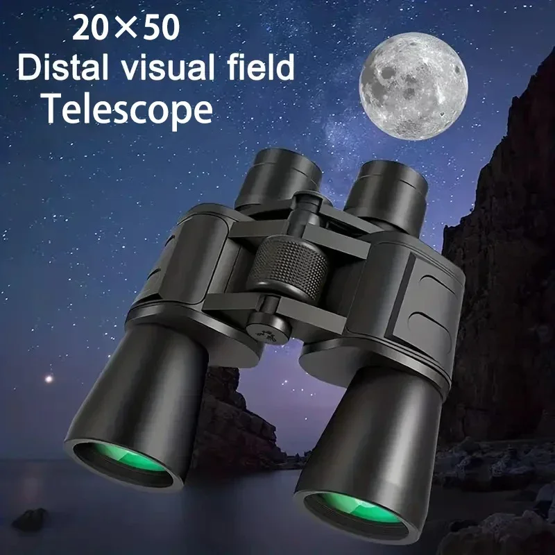 20x50 Powerful Long Range Binoculars Zoom HD BAK4-Prism High Magnification Professional Telescope for Hunting Tourism