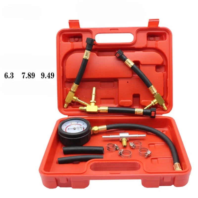 

Automotive Fuel Pressure Gauge Quick Connect Fuel Injection Pump Pressure Tester Pressure Gauge with Valve 0-100 PSI