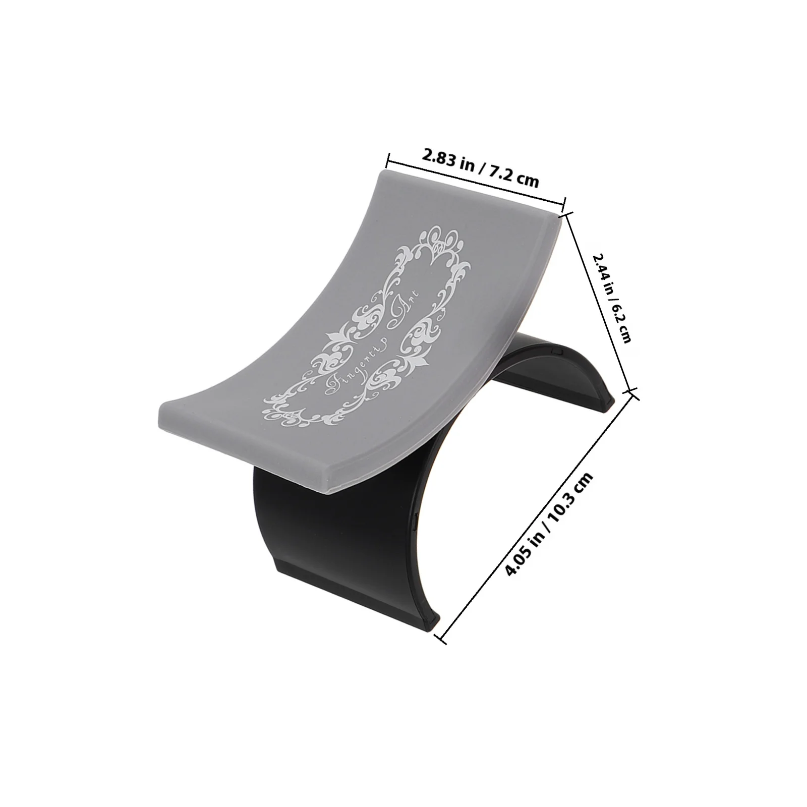 2 pezzi bracciolo per unghie in silicone cuscino per mani a forma di U cuscino per manicure supporto stabile forniture per nail art lavabili portatili