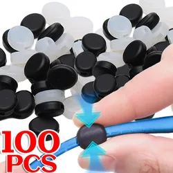 2/100 pz gancio per l'orecchio antiscivolo Mini Silicone rotondo trasparente supporto di fermo occhiali elastici gancio per l'orecchio accessori per occhiali Unisex