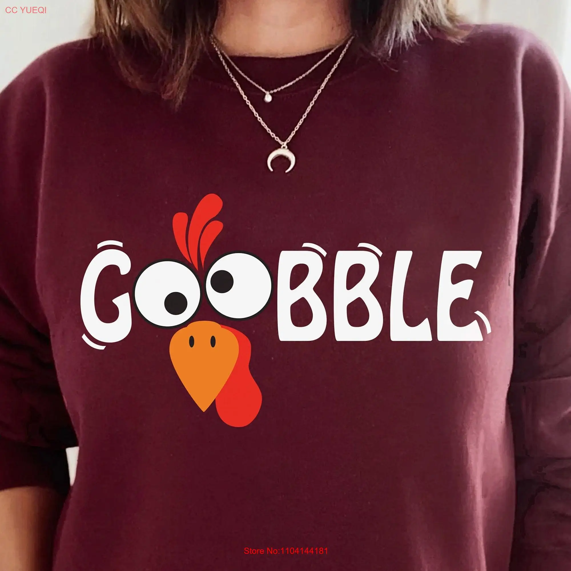 Gobble Turkey Thanksgiving T Shirt Womens family funny 2022 long or short sleeves