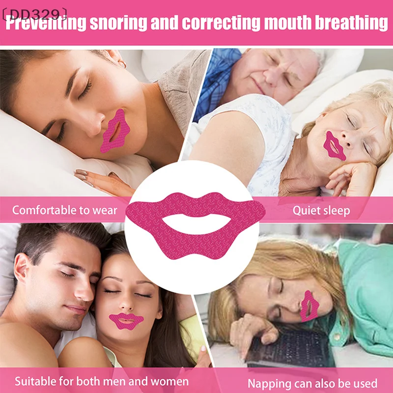 〔DD329〕5/30/60Pcs Anti-Snoring Stickers For Adult Night Sleep Lip Nose Breathing Improving Patch Mouth Correction Sticker Tape