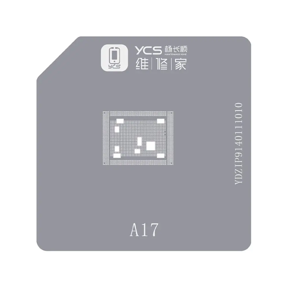 Трафарет YCS BGA для iphone 6-15Pro Max CPU A8/A9/A10/A11/A12/A13/A14/A15/A16/A17 Трафарет для реболлинга BGA Платформа для посадки олова