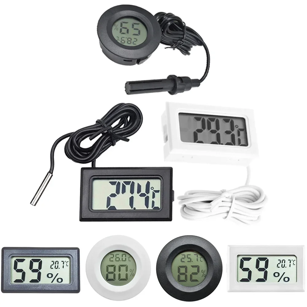 Mini LCD Digital Thermometer Hygrometer for Freezer Temperature -50~70 Degree Refrigerator Fridge Thermometer With LR44 Battery