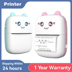 C9 Portable HD Mini Thermal Printer Portable Bluetooth Wireless Cute Cat Photo Label Pocket DIY Use Printing For iOS/Android