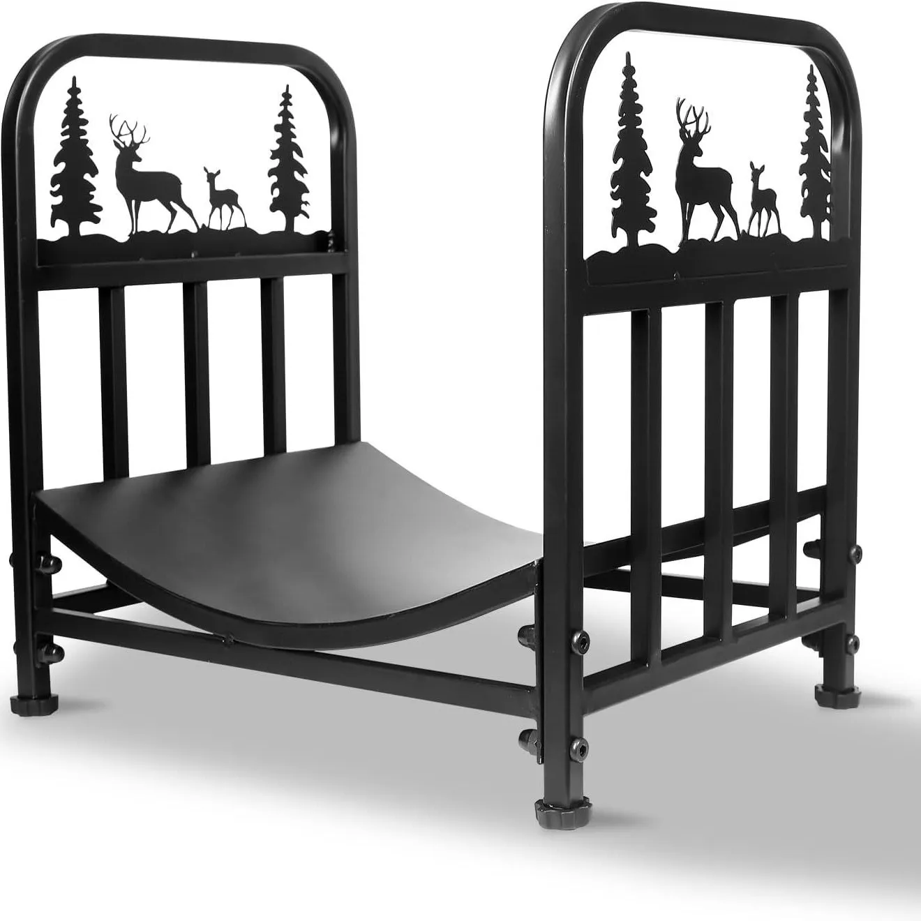 American wrought iron firewood rack, indoor and outdoor fireplace, firewood wood storage rack