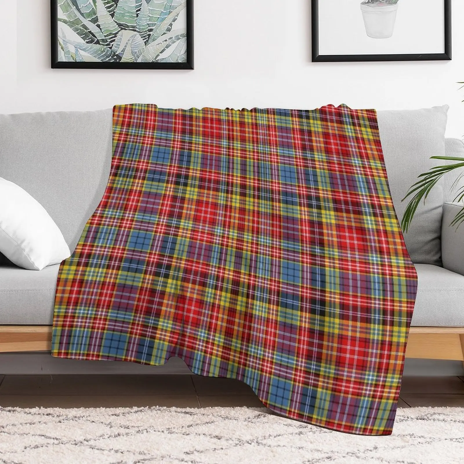 Ogilvie Of Airlie Ancient Tartan Throw Blanket Bed linens Winter beds Sofa Throw Sofas Blankets