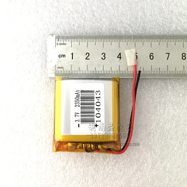 3,7 В полимерная литиевая батарея 2350 мАч история машина MP3 динамик микрофон светодиодная лампа 104043104045