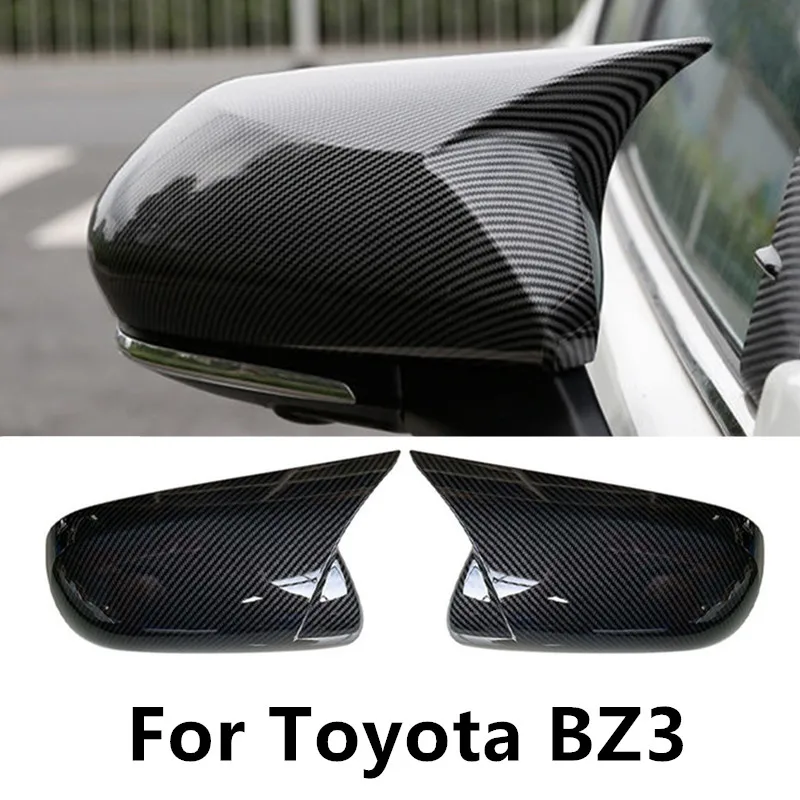 

Car Mirror Decorative Cover Case Trim Shell Housing carbon fiber For Toyota BZ3 2022 2023 2024 Auto Accessories