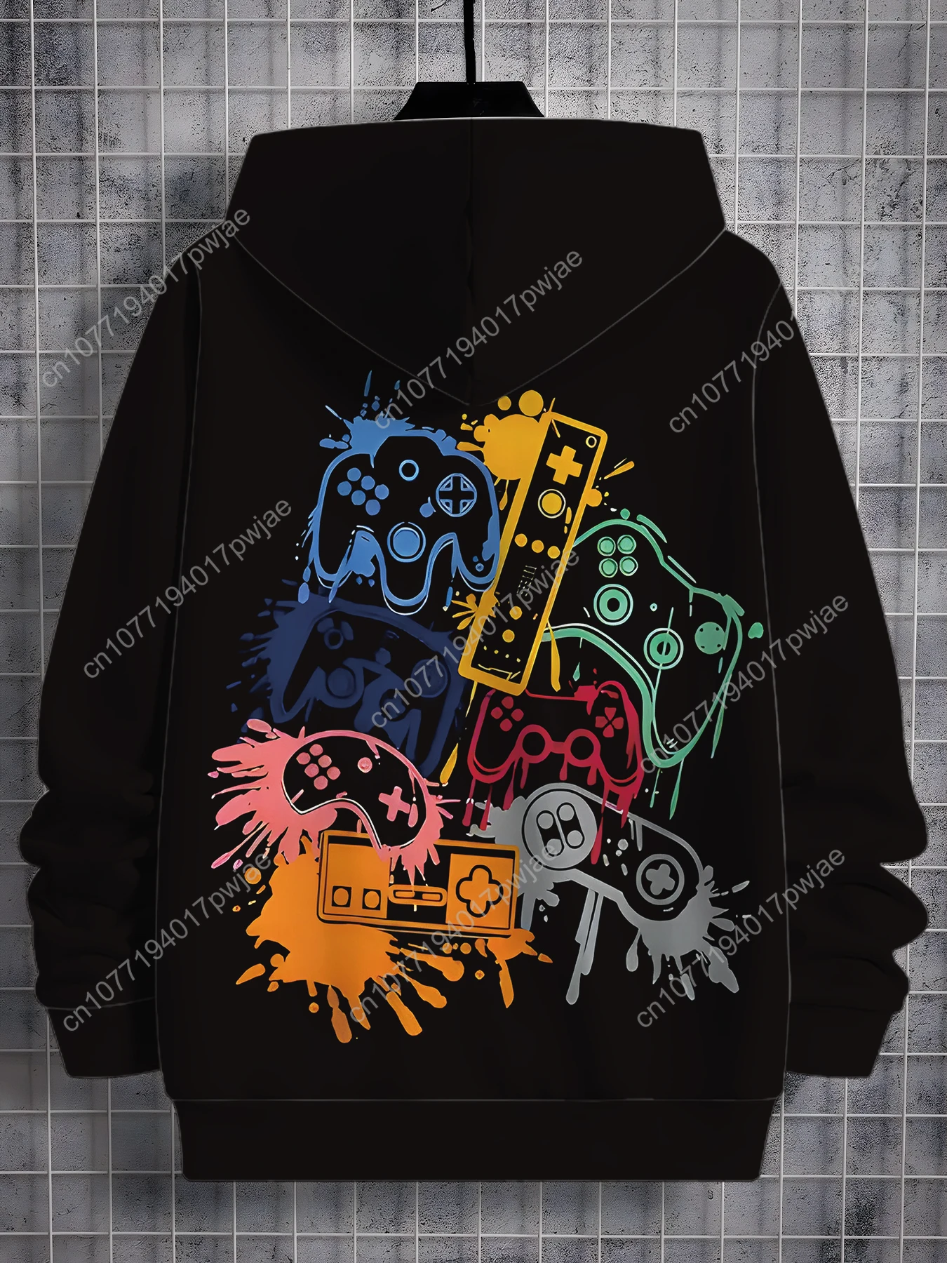 Мужская толстовка с капюшоном, пуловер с 3D забавным динамическим цифровым принтом и геометрическим узором, теплая зима, весна/осень, повседневная Sw