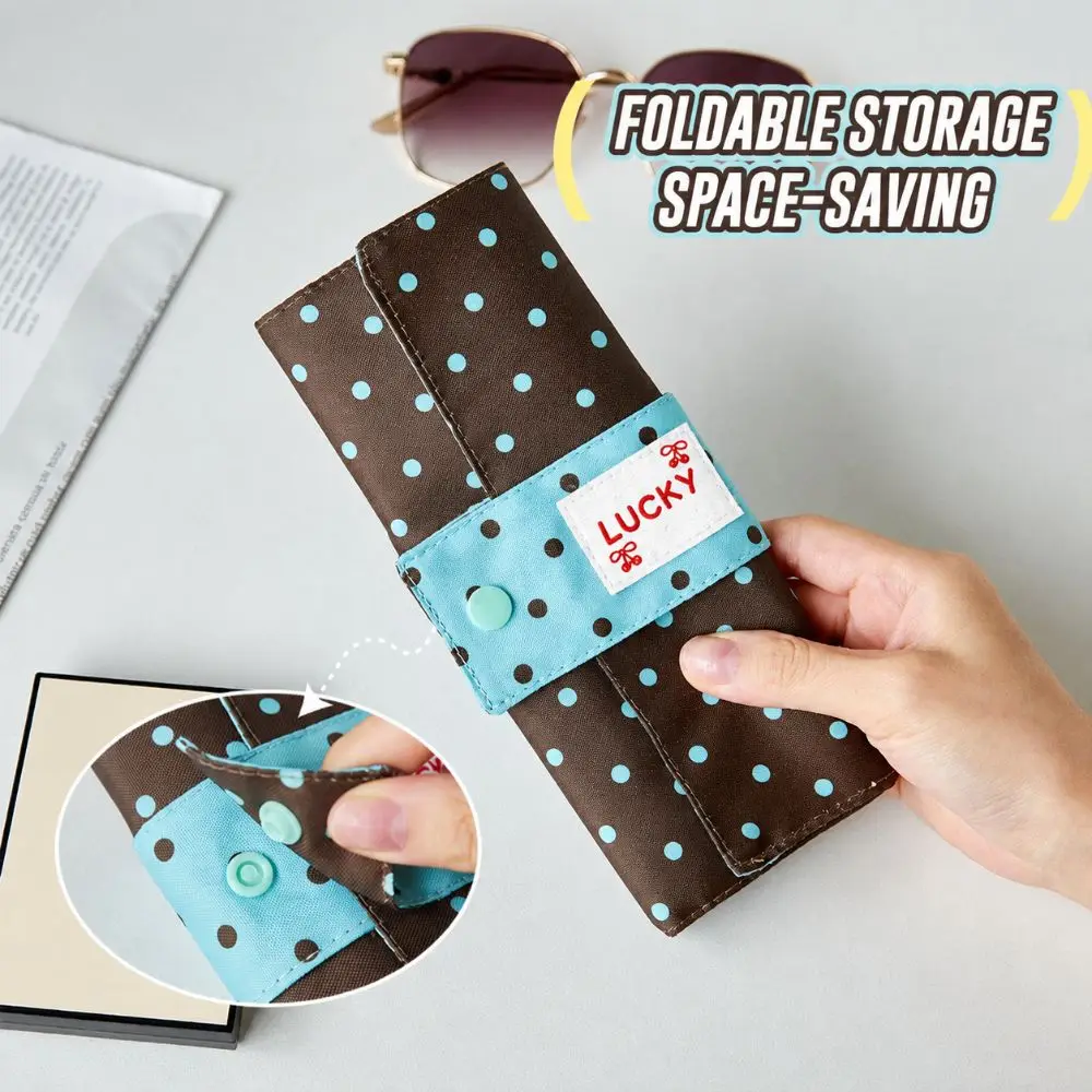 Cute Polka Dot Makeup Brush Storage Bag Canvas Multipurpose Makeup Tool Bag Portable Large Capacity Makeup Bag Multipurpose