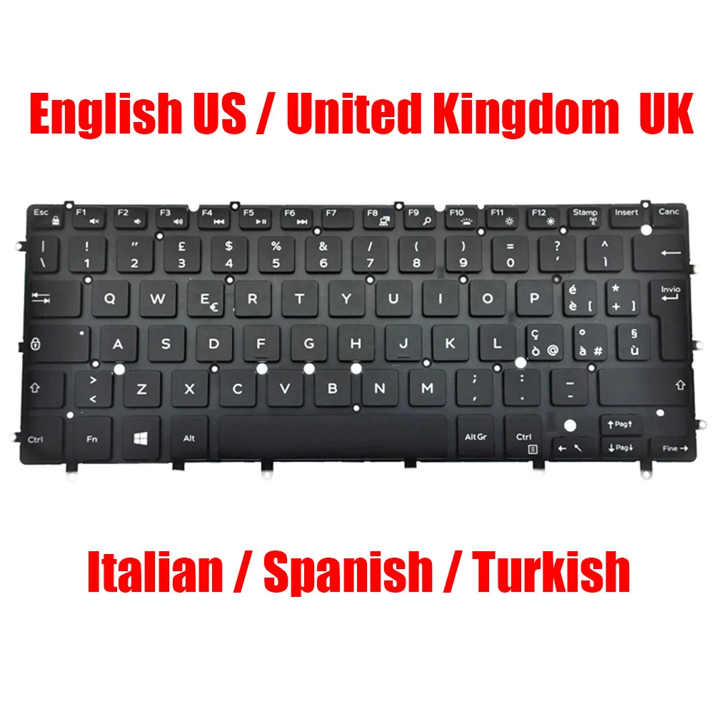 

US UK SP IT TR Keyboard For DELL For XPS 9343 9350 9360 For Inspiron 7348 7353 7359 2-in-1 7347 7352 7547 7548 Turkish Italian