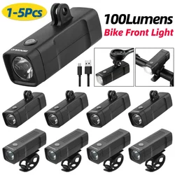 Mini 100LM Bike Light Front Lamp USB Rechargeable LED Bicycle Headlight Waterproof High Brightness MTB Light Riding Accessories