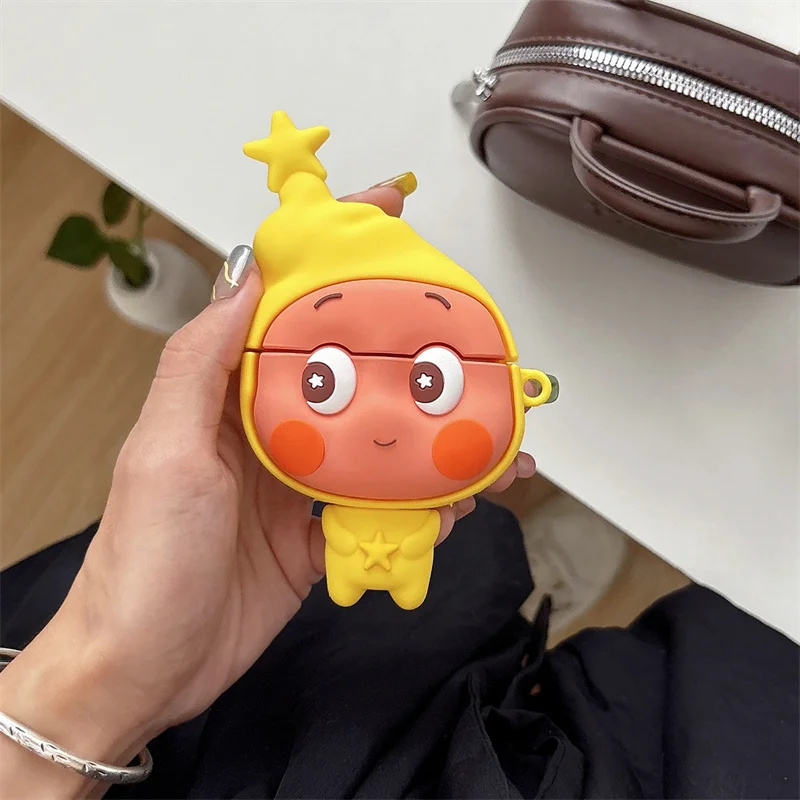 

Силиконовые наушники для мальчиков с 3D мультяшной мерцающей звездой для Apple AirPods 1 2 3 Pro 2, защитные чехлы, коробка для наушников