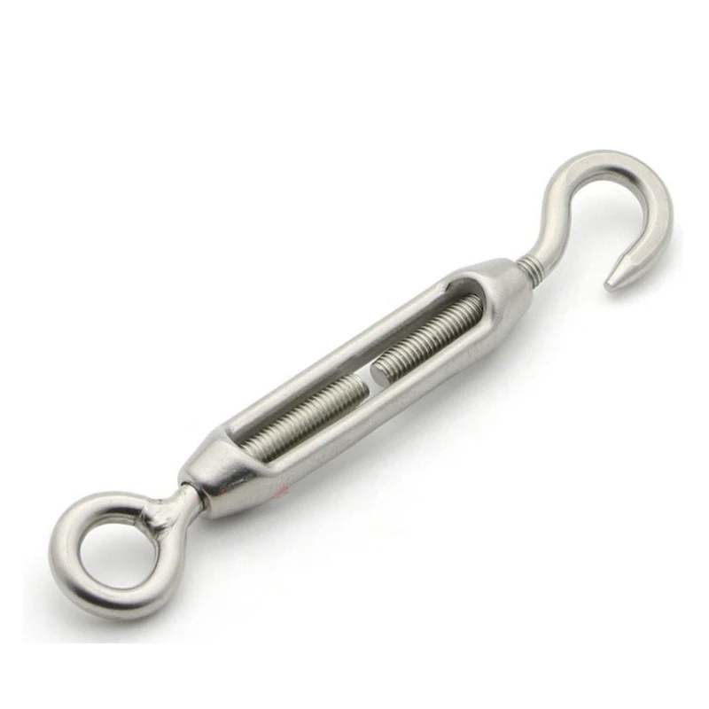 Turnbuckle Bolt Hook Rigging Eye Screw Wire Rope Tensioning Tightener Tight Connector M4/M5/M6/M8 304SS image 2