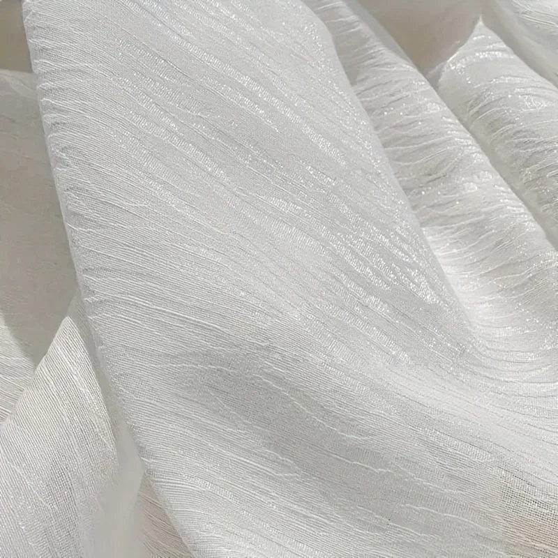 

Custom Modern Luxury Romantic White Tulle Jacquard Sheer Curtains for Living Dining Room Bedroom 창문커텐 Decor Fashion Blackout