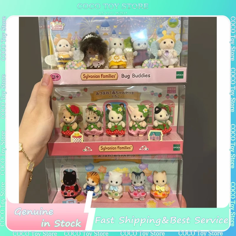 Genuine Sylvanian Families 2025 40th Anniversary Custom Strawberry Family Wholesale Ternurines Fantasy Show Collection Gift Toy