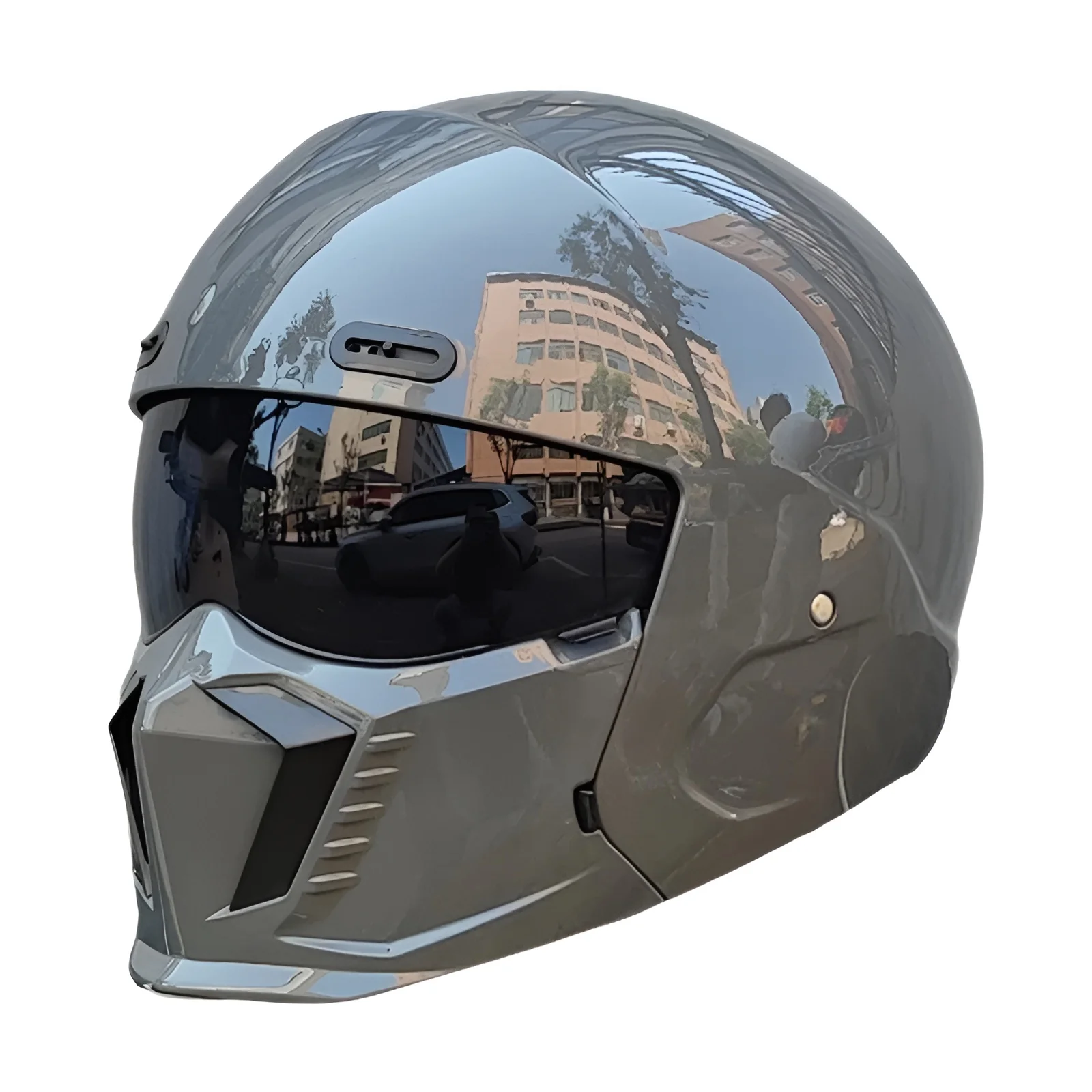 ORZ motorcycle retro helmet cruise men's and women's combination full helmet scorpion helmet reserved Bluetooth headphone slot