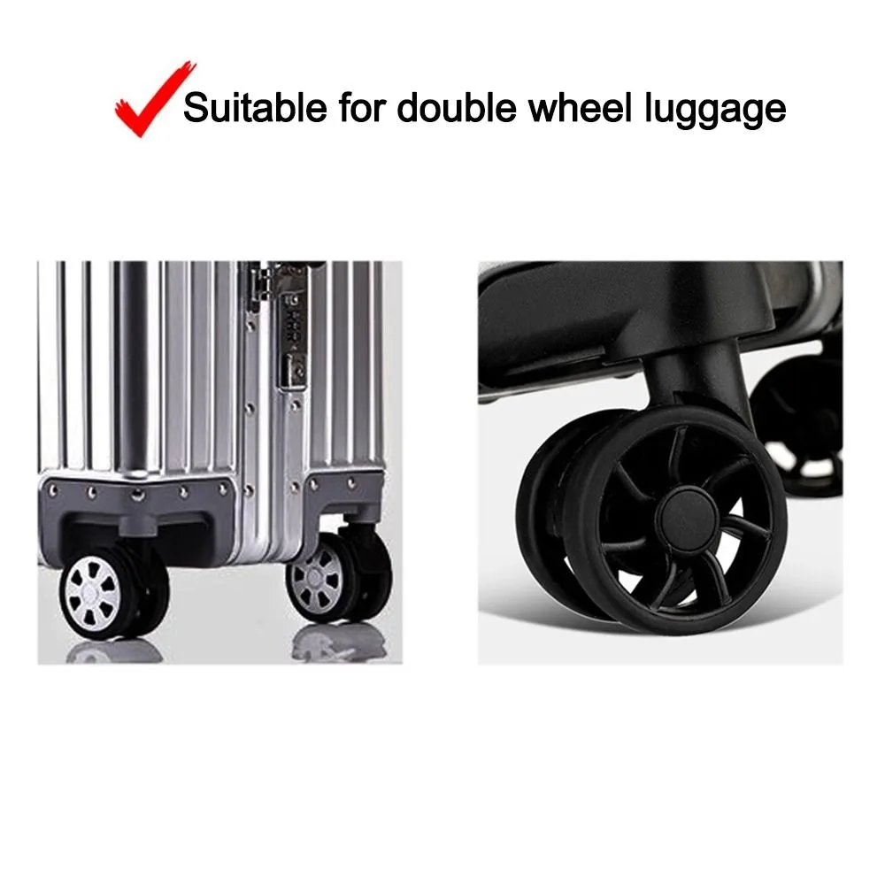 8PCS/Set Silicone Travel Luggage Caster Shoes Suitcase Parts Axles with Silent Sound Suitcase Wheels Protection Cover