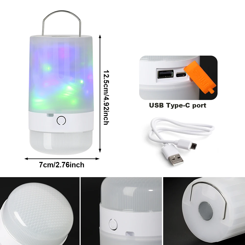 ポータブルLEDキャンプランプ 防水充電式テントランプ ランタン 緊急ライト 屋外ガーデン装飾ランプ ナイトライト