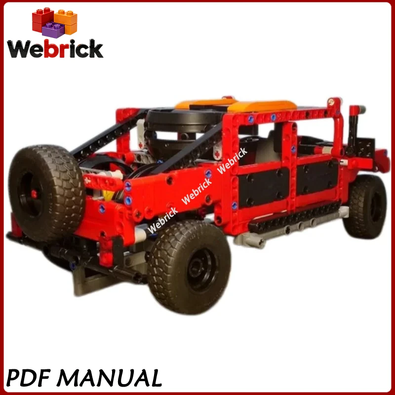 Off-Road Utility Vehicle Building Blocks Detailed Assembled Transport Model Craft Decoration