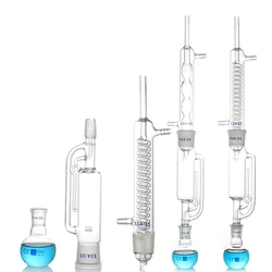 60-1000ml Fat Extractor Serpentine Spherical Thickened Distillation Flat Bottom Flask Soxhlet Extractor