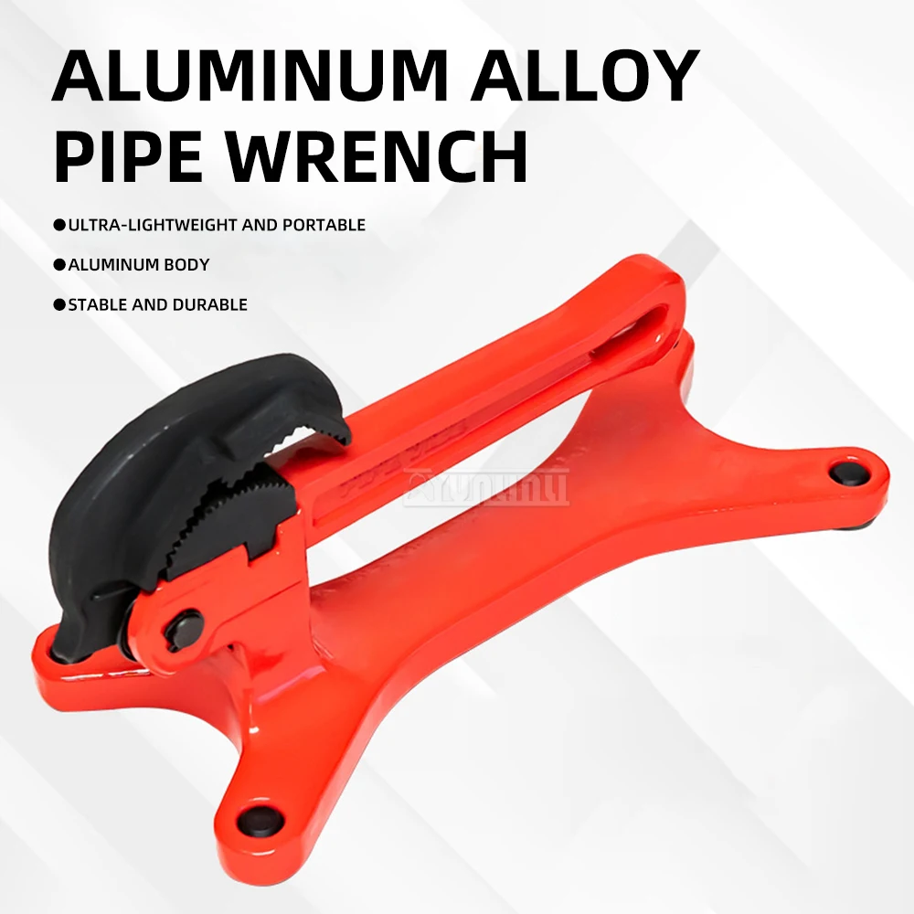 Handheld Flange Nut Pipe Fixing Clamp, Portable Bench Pipe Vise, Self-Locking American Pipe Vise