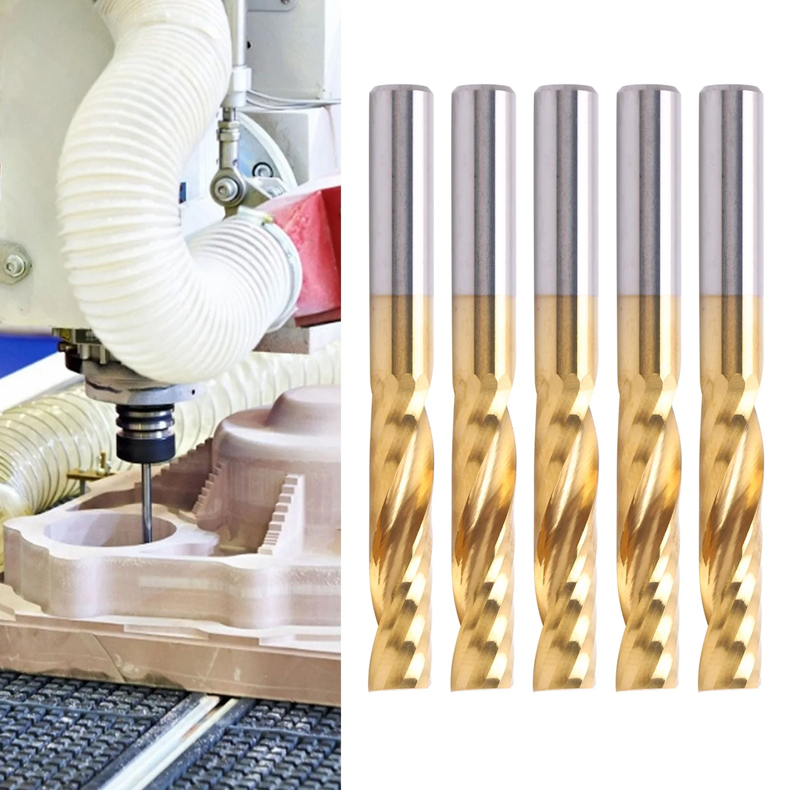 

Профессиональная концевая фреза с ЧПУ, металлическая спиральная фреза, аксессуар для фрезы 6x28x55 мм, спиральная фреза с ЧПУ, концевая фреза