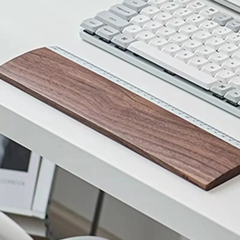 

Black Walnut Wood Palm Rest Mechanical Keyboard Accessory Office Wrist Rest Summer Soild Wood Ruler Keyboard Holder Palm Stree